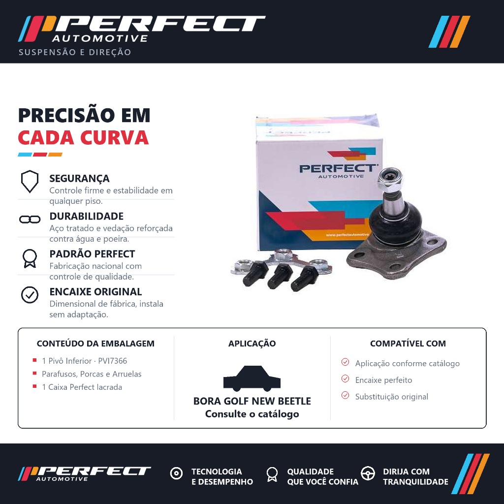 Pivo De Suspensão Direito Bora Golf New Beetle - Perfect