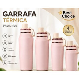 Garrafa Térmica Lyra – 350/500/650/950ml GANHE UMA BASE DE SILICONE GRÁTIS – mantém bebida fria/quente