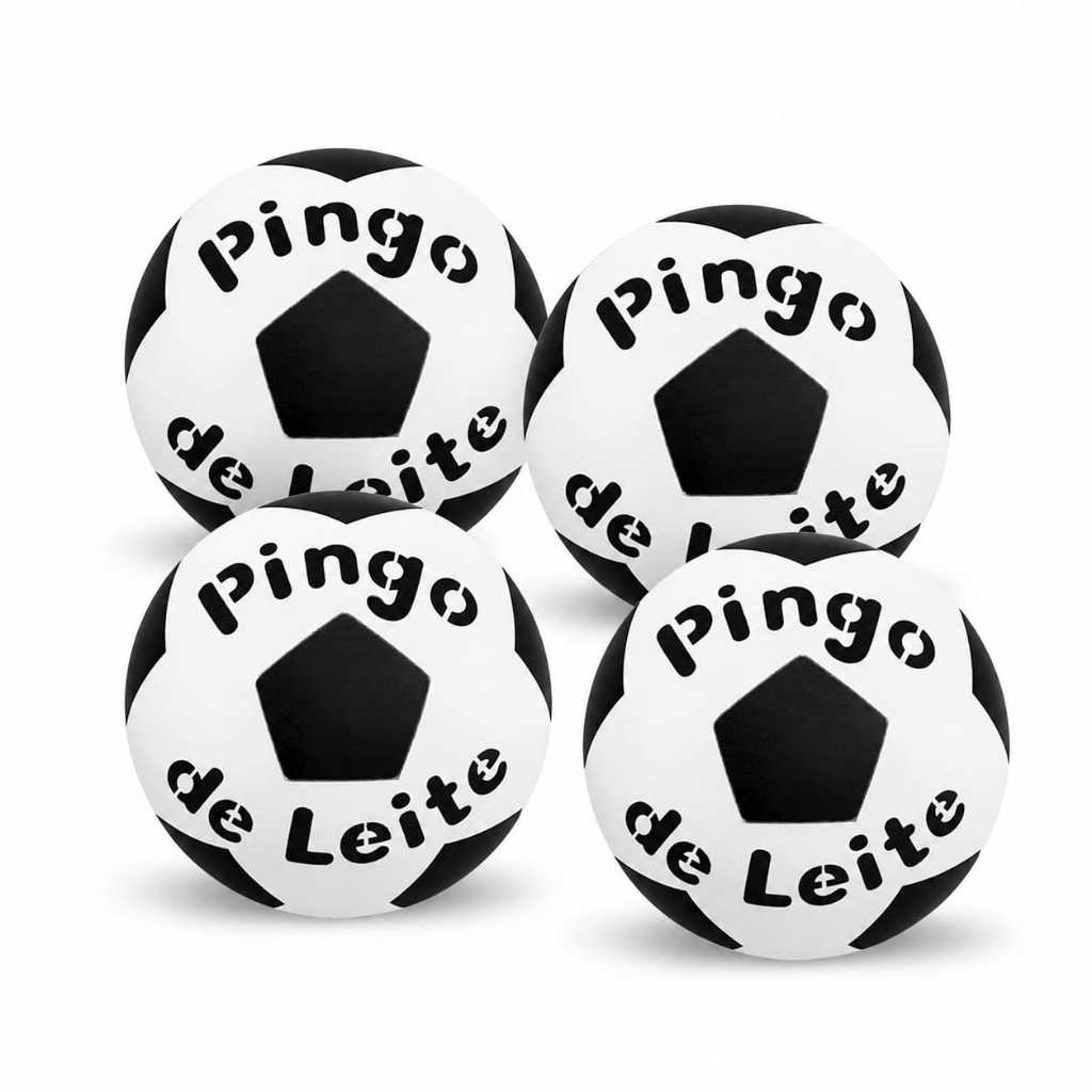 Kit 4 Bolas De Futebol Pingo de Leite Super Leve Original Clássico