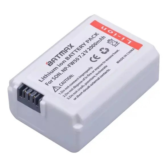 Bateria Sony NP-FW50 Batmax 2000mAh 7.2V Íon de Lítio para ZV-E10 A6000 A6400 A7