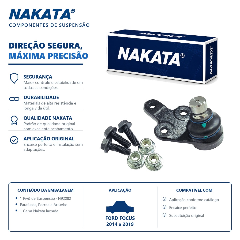 Pivo De Suspensão Ford Focus 2014 a 2019 Nakata N92082