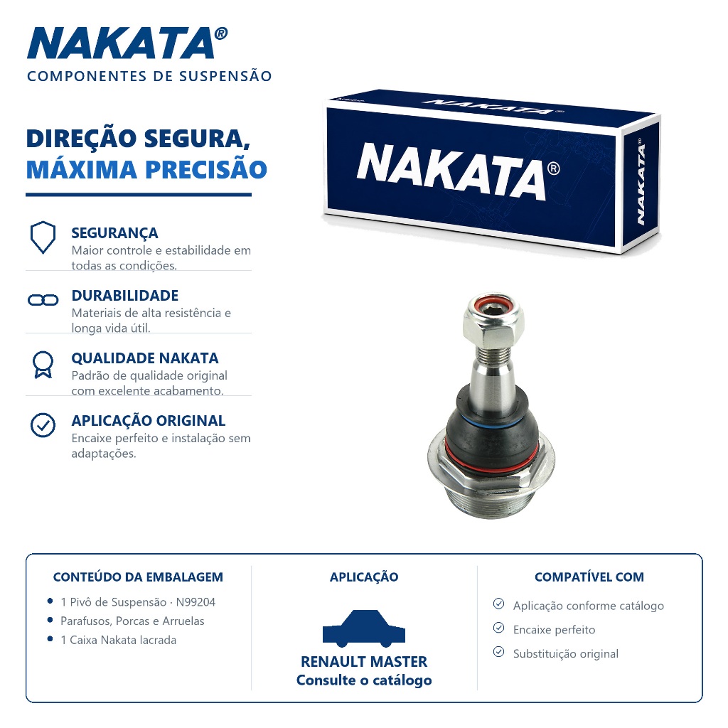 Pivo De Suspensão Direito RENAULT Master – Nakata N99204