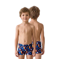 Sunga Boxer infantil/juvenil praia piscina proteção UV do 2 ao 16 anos