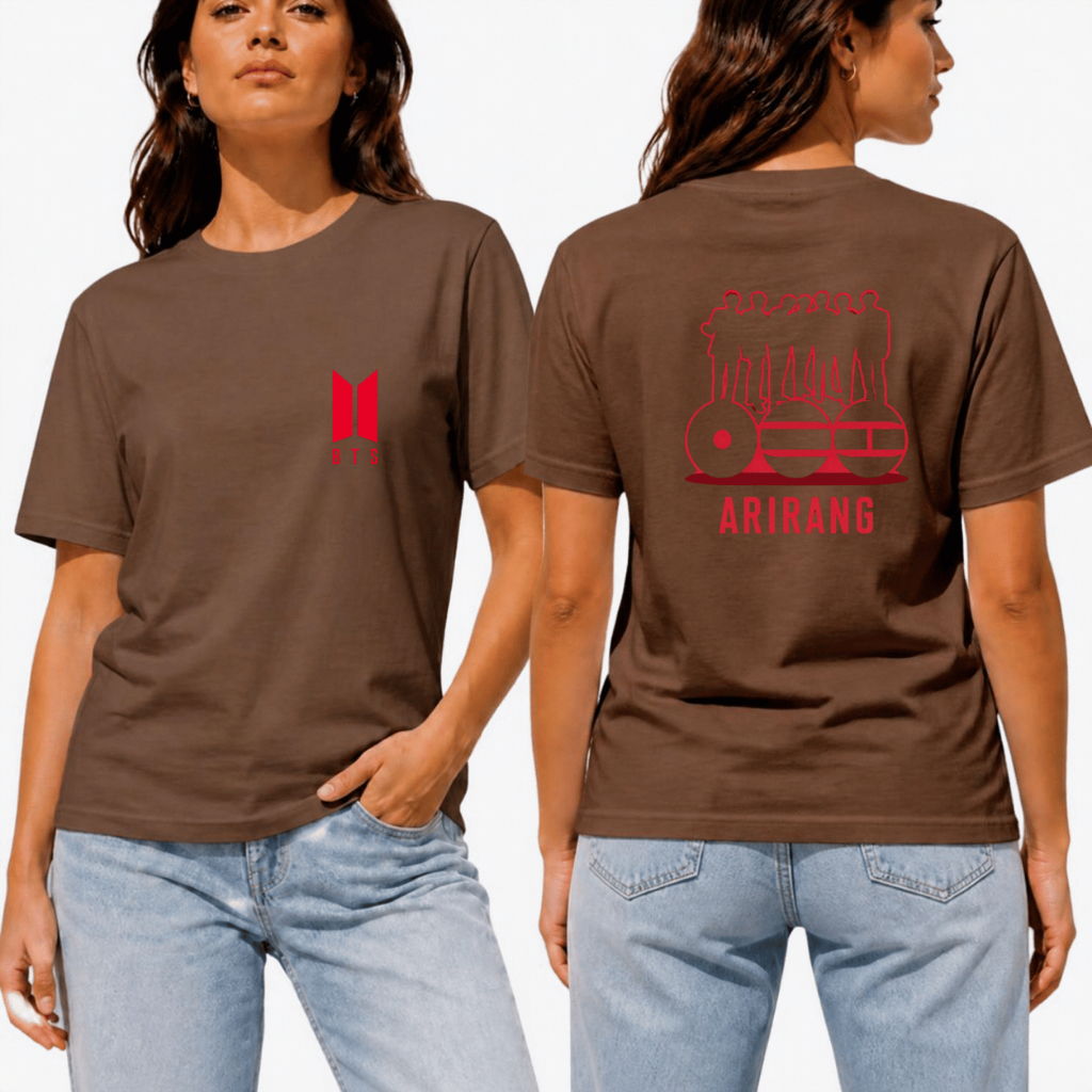Camiseta  Unissex Estampada  K-Pop Confortável Tendência Moda Jovem Algodão Premium Casual