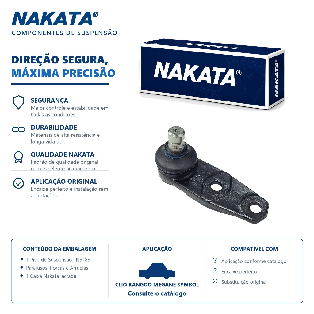 Pivo De Suspensão Clio Kangoo Megane Symbol Scénic – Nakata N9189