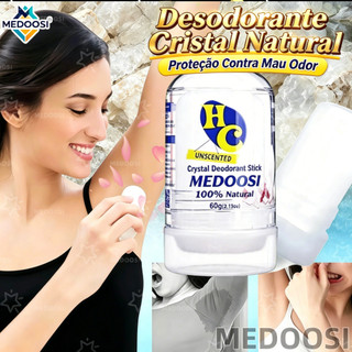 (60g) Desodorante Cristal pedra Natural /Antitranspirantes/Pode ser usado em todo o corpo para melhorar o odor corporal