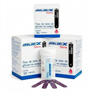 Tira para Controle de Glicemia cx 50un Injex Sens Kit 3 Caixas