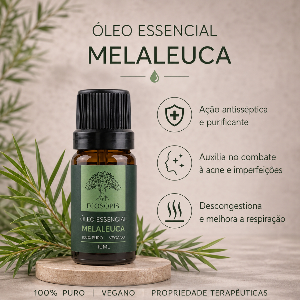 Óleo Essencial de Melaleuca Conta Gotas