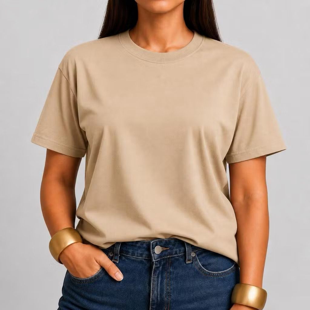 Camiseta Feminina Básica 100% Algodão Camisa Dia a Dia Trabalho Festa Versátil Confortável