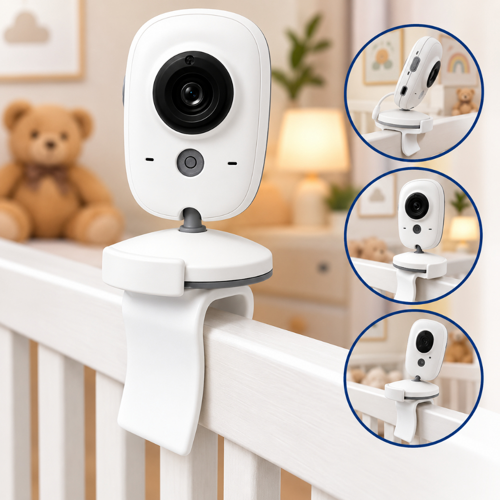 Suporte BABÁ ELETRONICA Universal Câmera Baby Monitor para Berço Seguro e Estável Simples de Instalar e Seguro