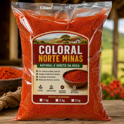 Coloral Norte Minas 500g, 1kg e 2kg Natural Tempero de Urucum Mineiro Cor Intensa para Carnes, Frango, Arroz e Feij