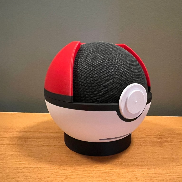 Suporte Alexa Echo Dot 4 ou 5 Pokemon - Pokebola Presente, Decoração, Decoração Geek