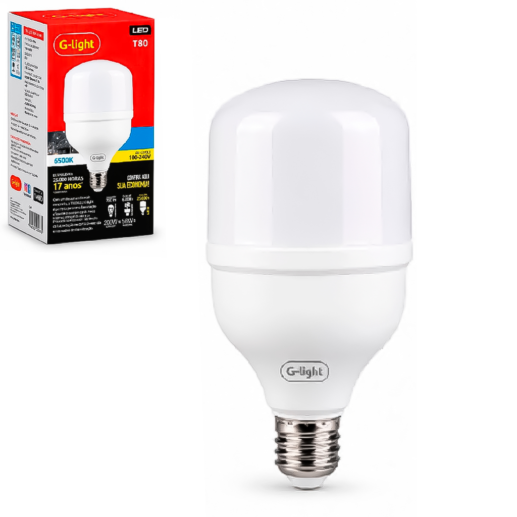 Lâmpada Bulbo Led 30w E27 6500k G-light Cor da luz Branco-frio Bivolt