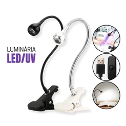 Mini Luminária LED Lâmpada Led USB De Mesa Com Clipe Flexível UV Para Unhas le-7990