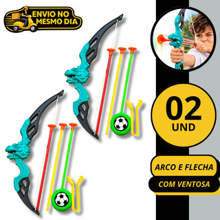 KIT 1/2/3 Brinquedo Arco e Flecha Infantil com Ventosa Alvo Dardos Jogo de Pontaria Mira Criança Divertido