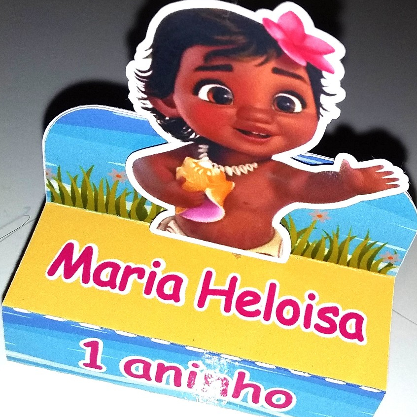 15-40 Porta Bis duplo personalizado  MOANA lembrancinha festa infantil MONTE EM CAS  aniversário infantil festa