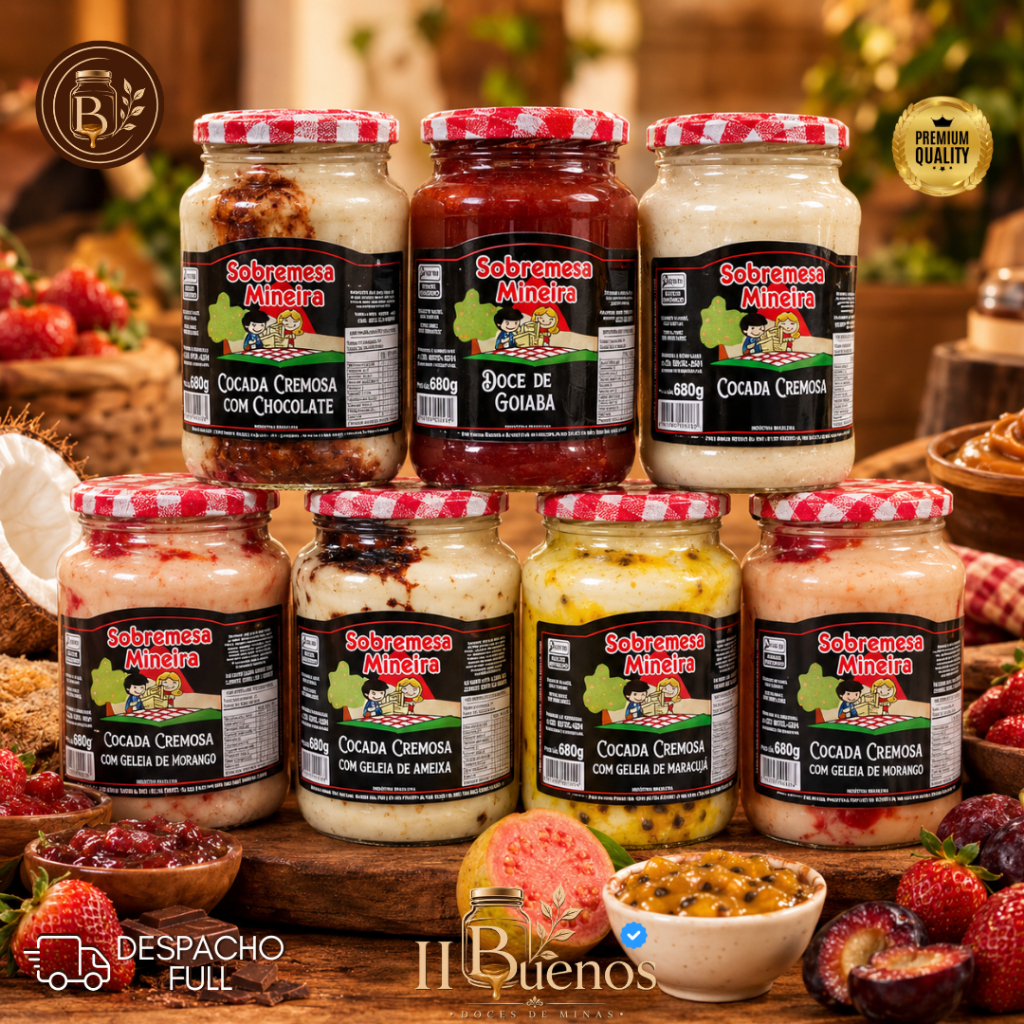 Doces de Leite e Cocadas Cremosa Sobremesa Mineira 660g | 680g Escolha seu Sabor
