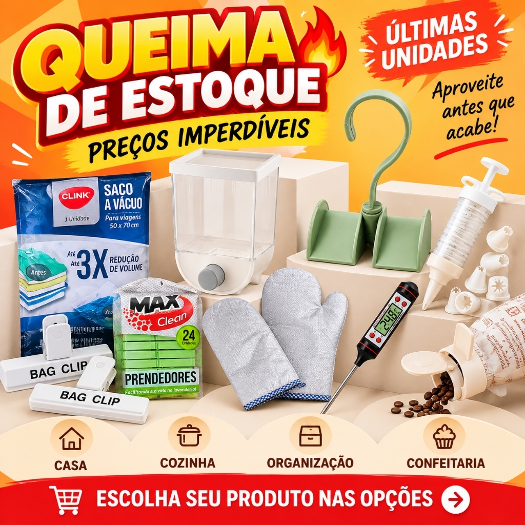 QUEIMA DE ESTOQUE | Utilidades Domésticas e Cozinha | Últimas Unidades com Desconto — R$ 11,50 na Shopee