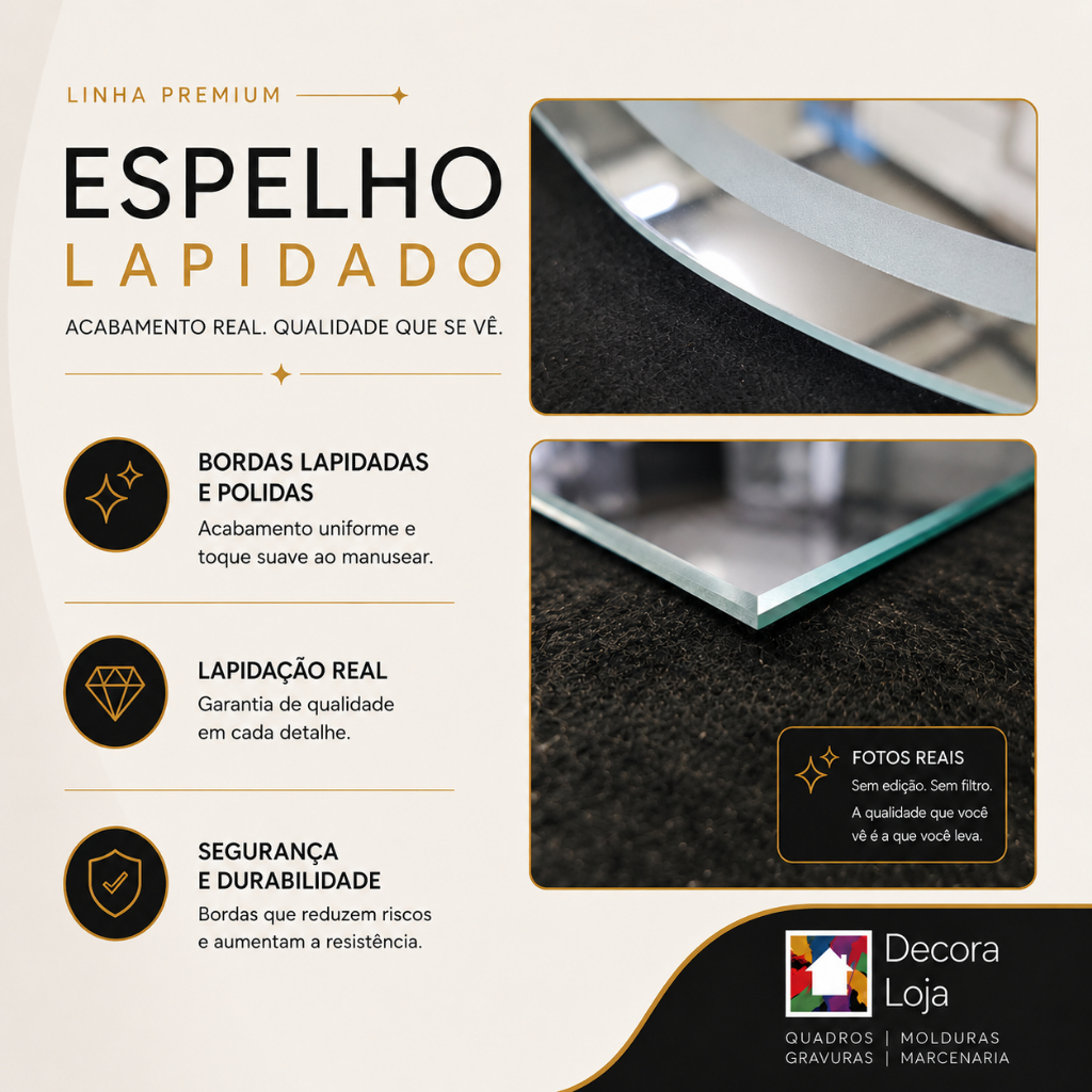 Espelho Penteadeira À PILHA e FONTE 3 TONS DE LED Várias Medidas Janelinha · foto 2