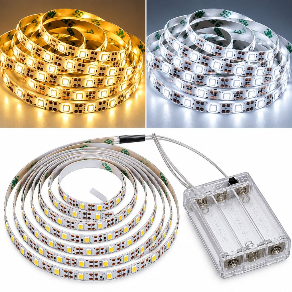 Fita De Led Fio Led De Pilha Autocolante 2m