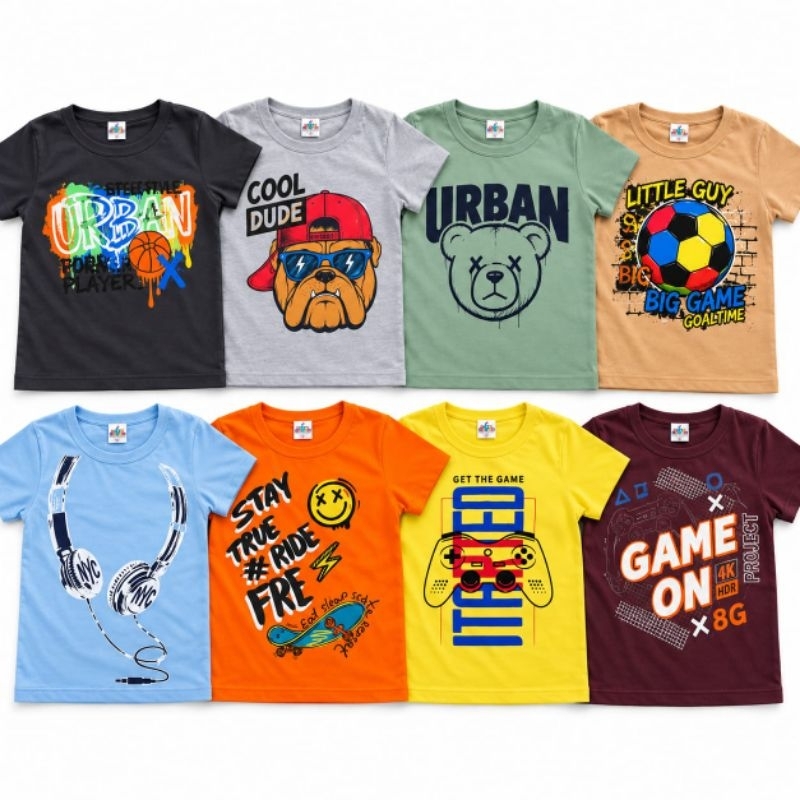 Kit Camiseta Infantil Masculina Sortida do 2 ao 12 |  Camiseta Menino | Roupa Infantil Menino