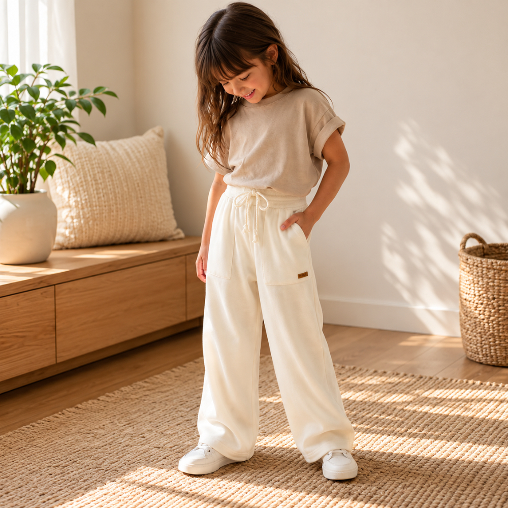 Calça Infantil para Menina Sustentável em Moletinho