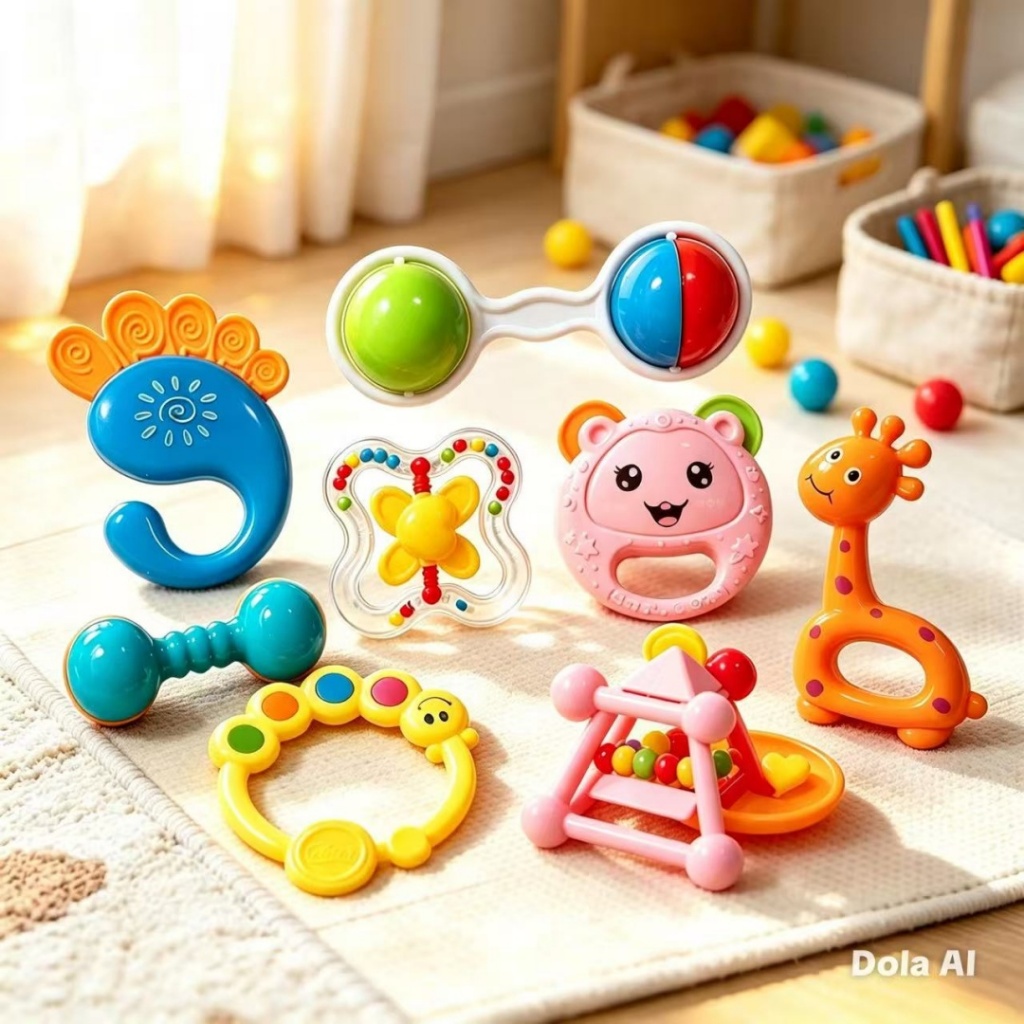 Brinquedos Para Bebê  Mordedor Sensorial chocalho Brinquedo Infantil Coisas de Bebê Neném Criança