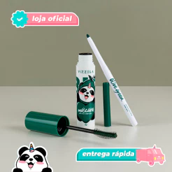 Kit Máscara Cílios + Lapiseira Olive Green Verde Oliva Original Vegano Vizzela
