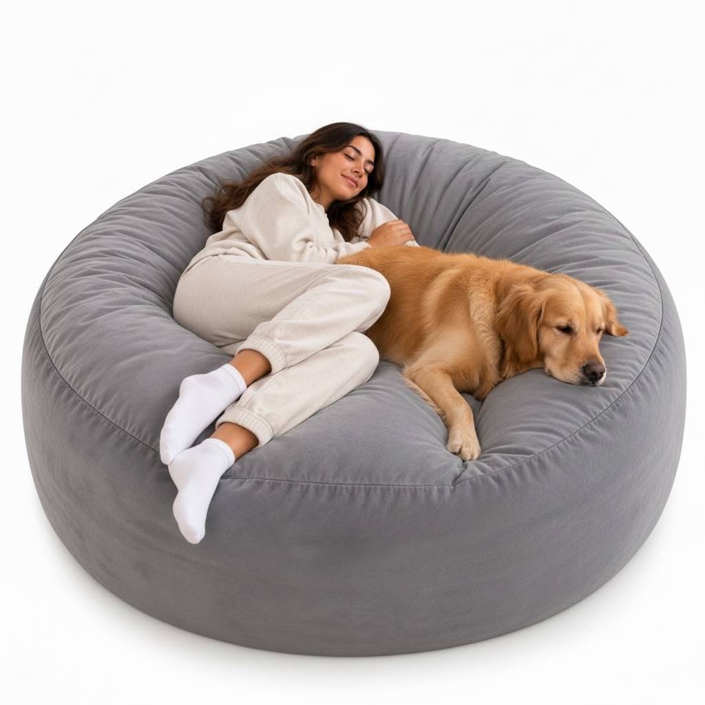 Puff Gigante Namorados Casal Almofadão  Almofada Grande Pet Filmes Séries Leitura Cadeira Gamer - BayKaiHome
