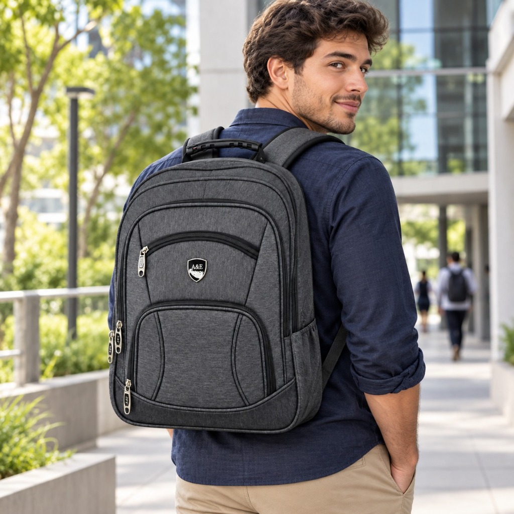 Mochila Executiva Masculina Grande para Notebook, Trabalho, Faculdade, Escola e Viagem