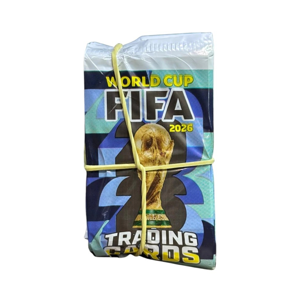 Kit 100 Cards Copa do Mundo Fifa 2026 Futebol 25 Pacotinhos Fechados Para Bater Bafo Trocar Cartas