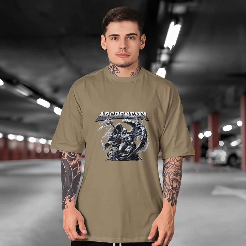 Camisetas Masculina archenemy 1 100% Algodão Gola Redonda Fio 30.1 moda 2026