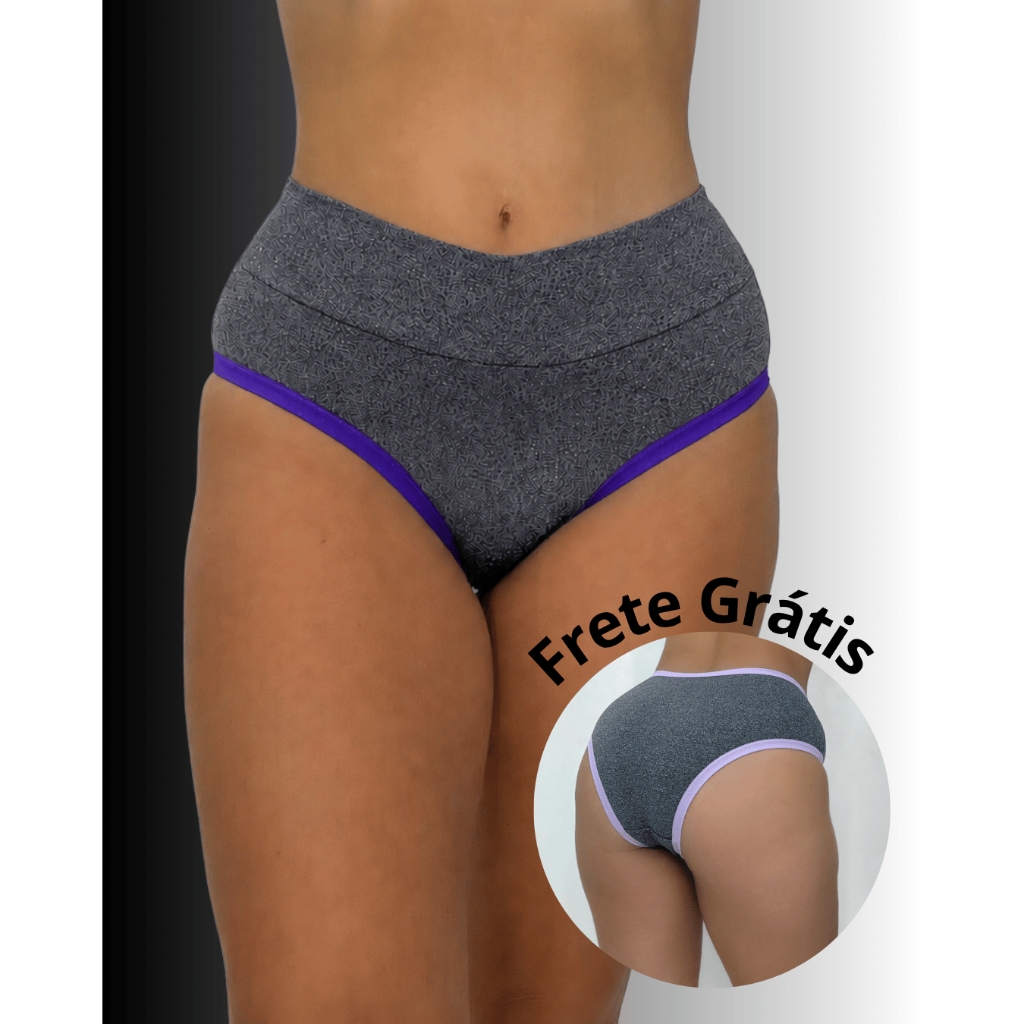 Kit 5 Calcinhas Cinta feminino Conforto Zero Barriga Cintura Alta Compressão