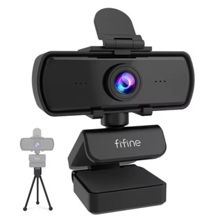 Webcam FIFINE K420 1440p 2K com Microfone Integrado e Tripé para PC | Streaming, Videoconferência e Chamadas de Vídeo