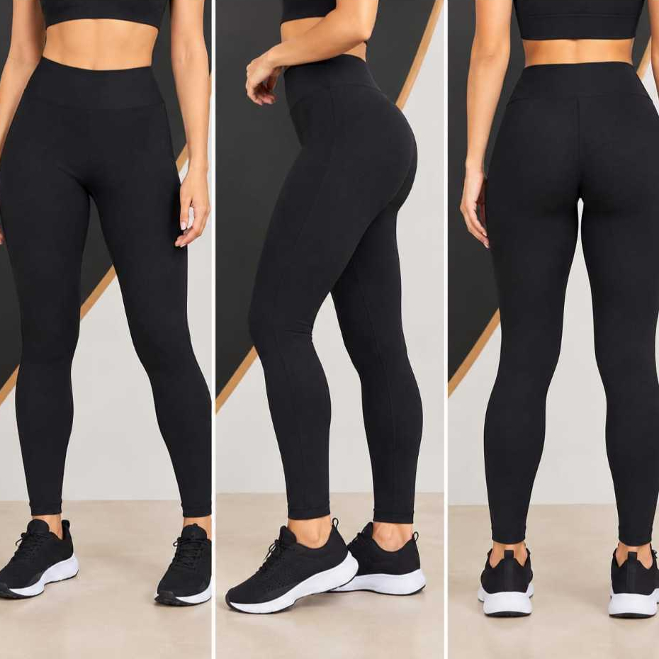 LEGGING FEMININA CÓS ALTO MODELADORA CONFORTÁVEL ZERO TRANSPARÊNCIA PARA ACADEMIA