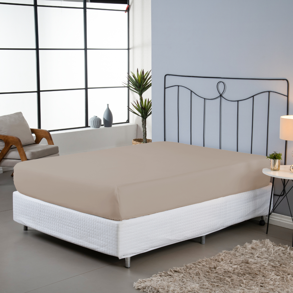 Lençol Avulso Micropercal 300 Fios com Elástico Macio e Confortável Solteiro Casal Queen King