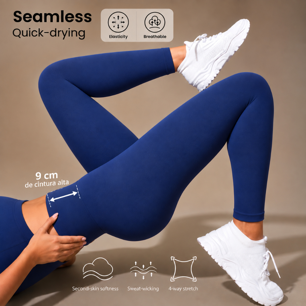Calça Legging Leg Suplex Cintura Alta Feminina Modeladora Zero Transparência Academia Fitness Treino Corrida Yoga