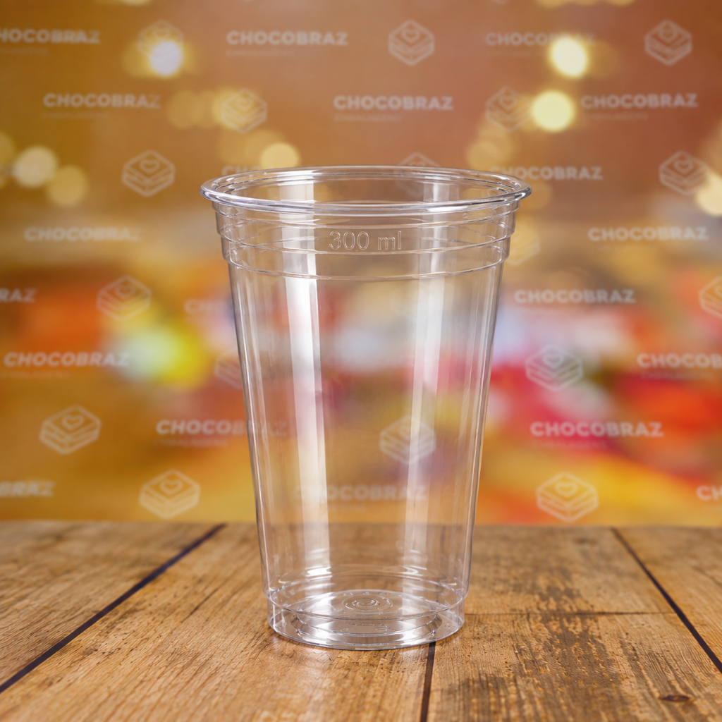 50~300 COPO DE CHOP 300 ml INCOLOR PP DESCARTÁVEL (CHOCO)