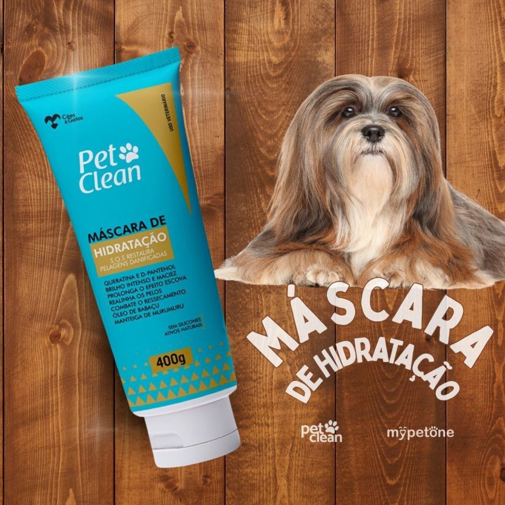 Máscara de Hidratação S.O.S Revitalizante Condicionador Cachorro e Gato Pet Clean 400g · foto 2