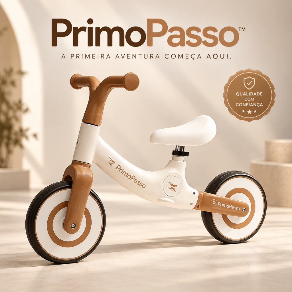 Bicicleta Infantil Sem Pedal Equilíbrio PrimoPasso™ Aprendizado Coordenação Motora