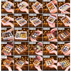 KIT 10 CAIXAS PARA DOCES COM VISOR BRANCA OU KRAFT + DE 40 MODELOS// (CHOCO)
