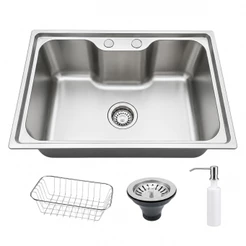 Cuba Cozinha Pia Gourmet 70x50 Completa Com Acessórios Aço Inox Prata Brinovar