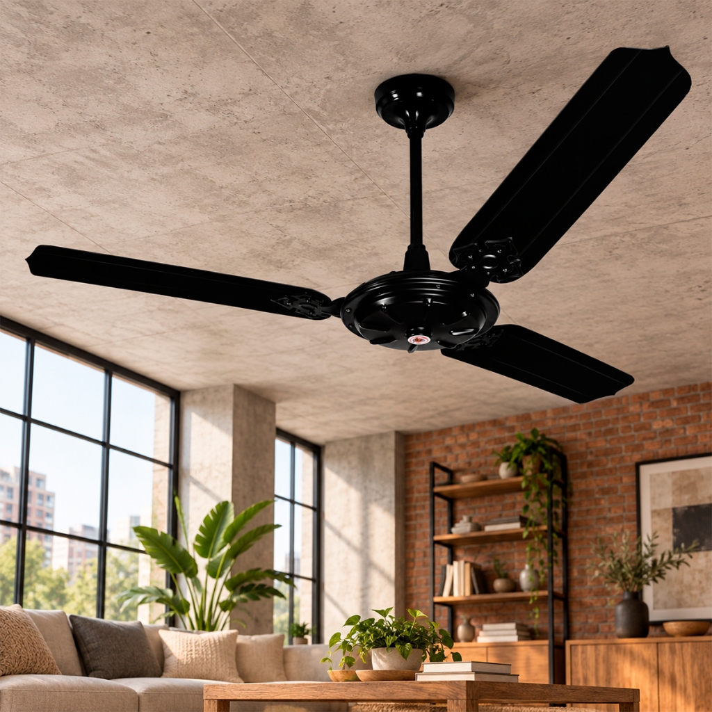 Ventilador de Teto Industrial New Comercial Eco Ventilador de Teto Grande Venti-Delta Sem Lâmpada