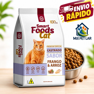 RAÇÃO SMART FOODS CAT ALIMENTO GATOS CASTRADOS 10,1KG FRANGO & ARROZ
