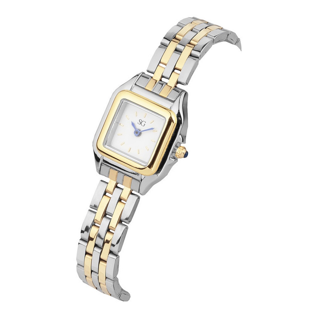Relógio Feminino Prata e Dourado Saint Germain Boxy Bicolor Gold · foto 2