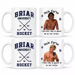 Caneca Personalizada Off Campus | Garret, Dean, Logan e Tucker Não Ia Gostar de te ver triste - presente criativo