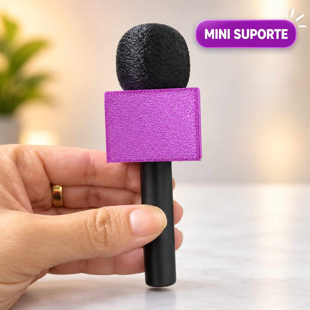 Mini Suporte para Microfone de Lapela Firme e Não Cai | Base Estável Universal Compatível com ZCCO, HolyLand, Boya, Maon