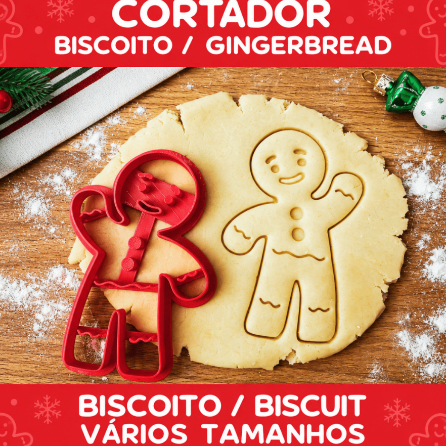 Cortador de Biscoito Boneco de Gengibre Gingerbread