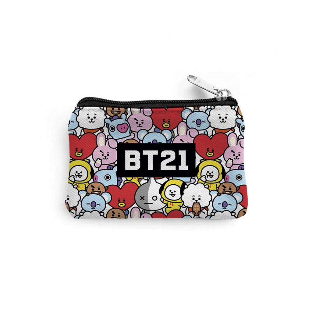 Porta Moedas Slim Cartões K-pop BTS BT21 Kawaii