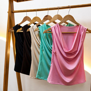 Blusa chic gola boba em poliamida
